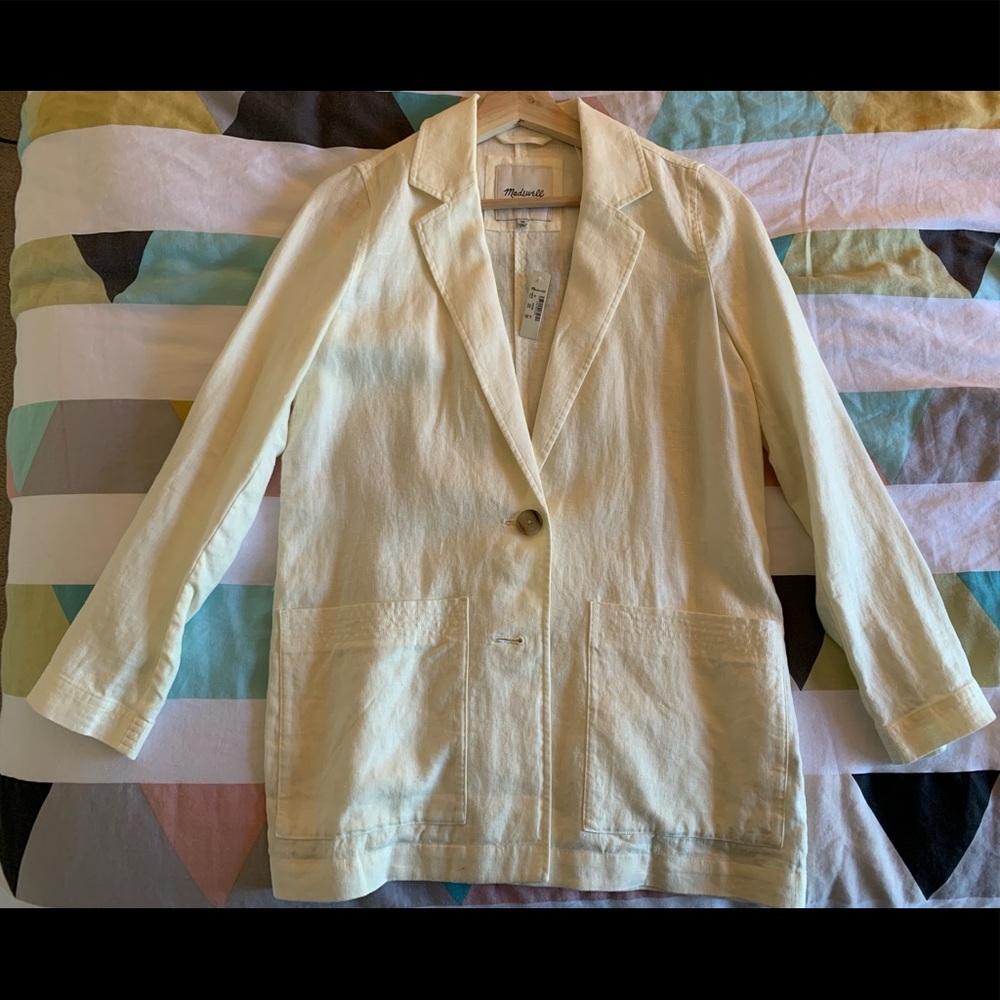[New] Madewell linen cotton blazer
